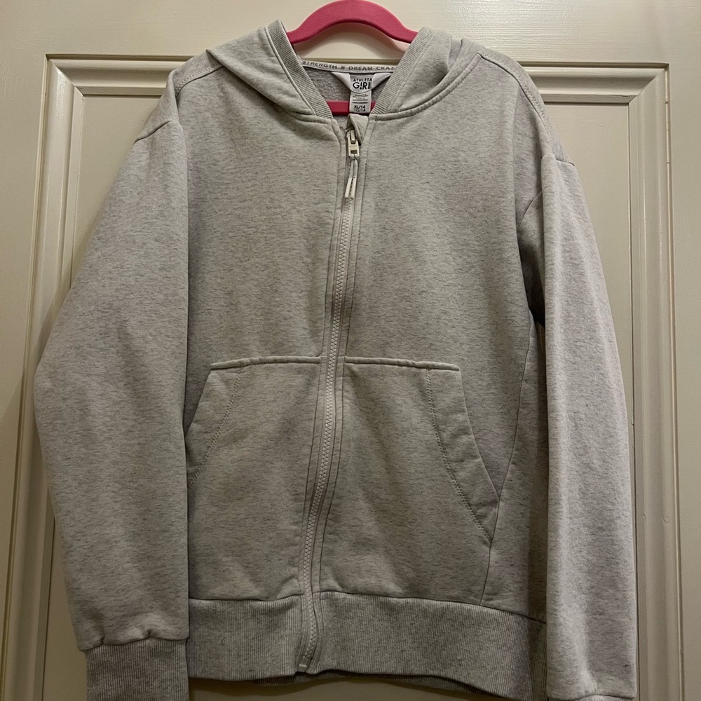 Athleta Girl Gray Zip Up Hoodie Size XL/14